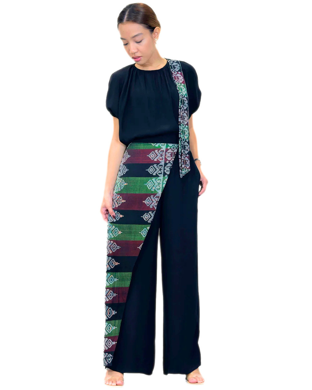 Finley Ethnic Ribbon Accent Top