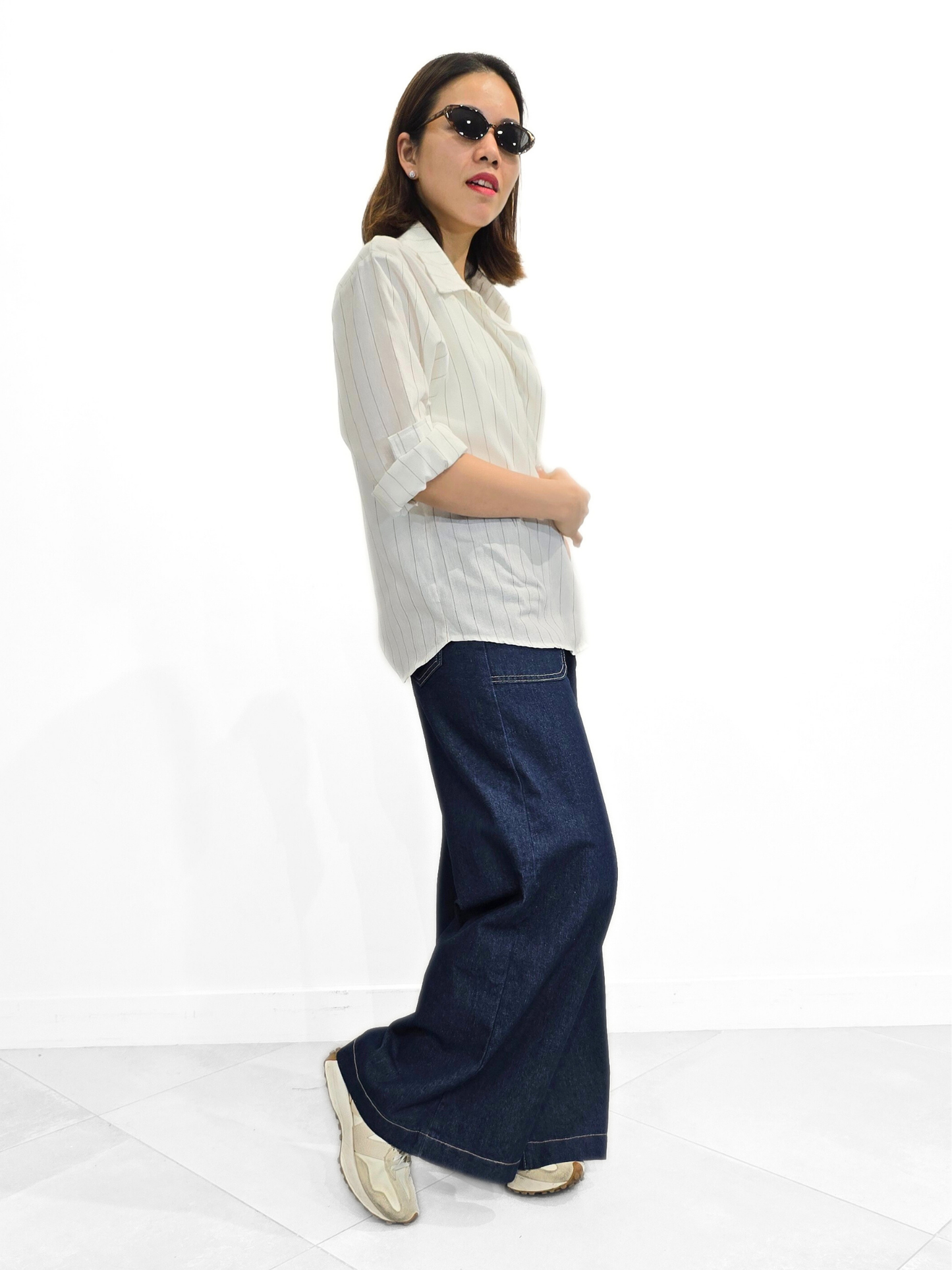 Elise Flap Accent Polo Top