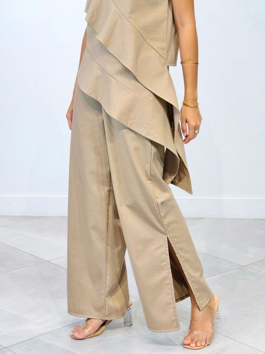 Bianca (Plus Size) Side Slit Pants