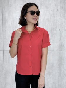 Piera Elasticized Polo Top