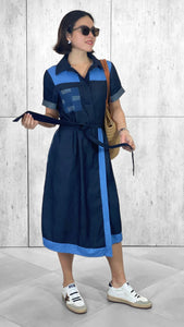 Vivian Ethnic Denim Dress