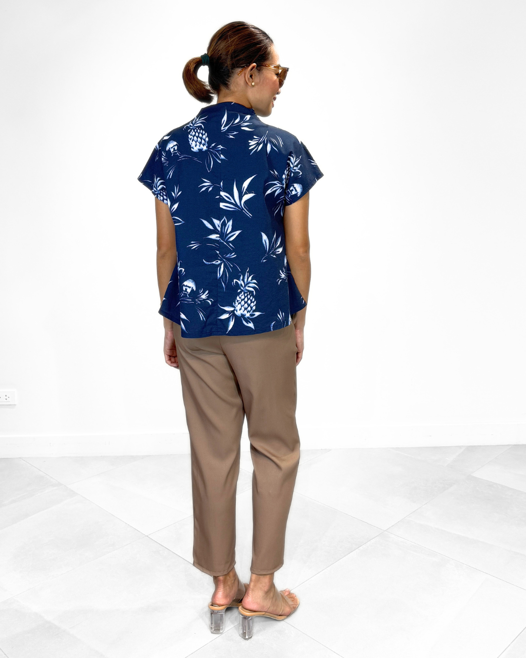 Lara (Plus Size) Zipper Polo Top