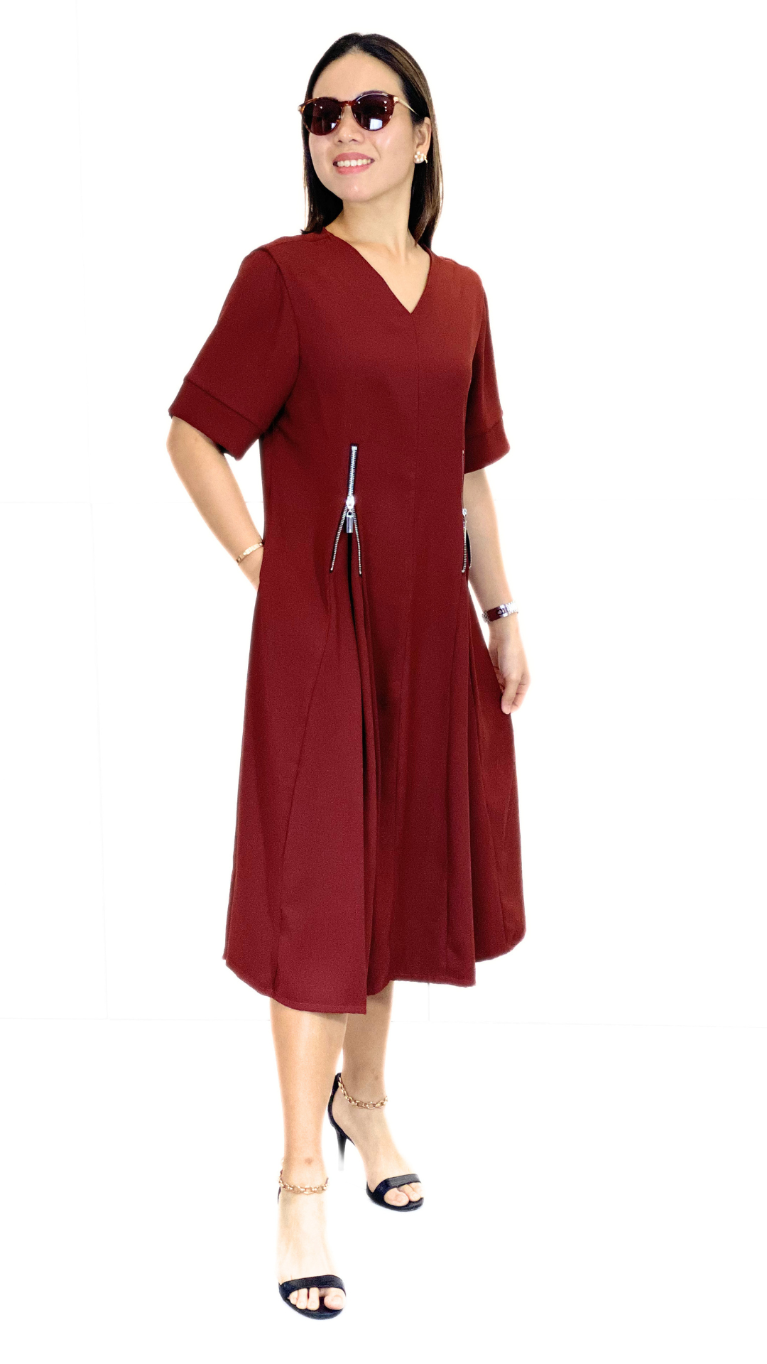 Kristie (Plus Size) Zipper Dress