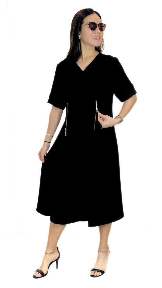 Kristie (Plus Size) Zipper Dress