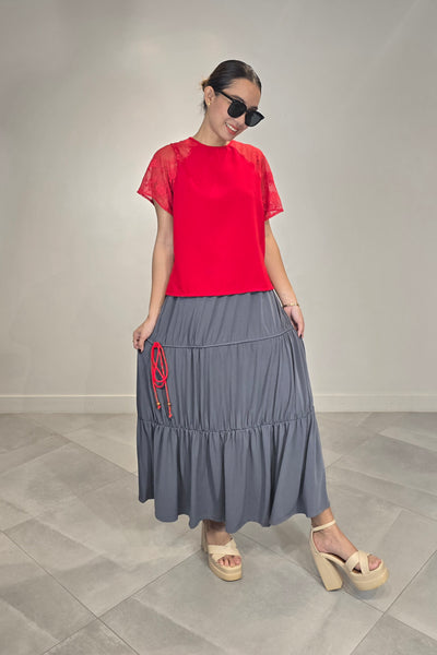 Ritz (Plus Size) String Accent Skirt