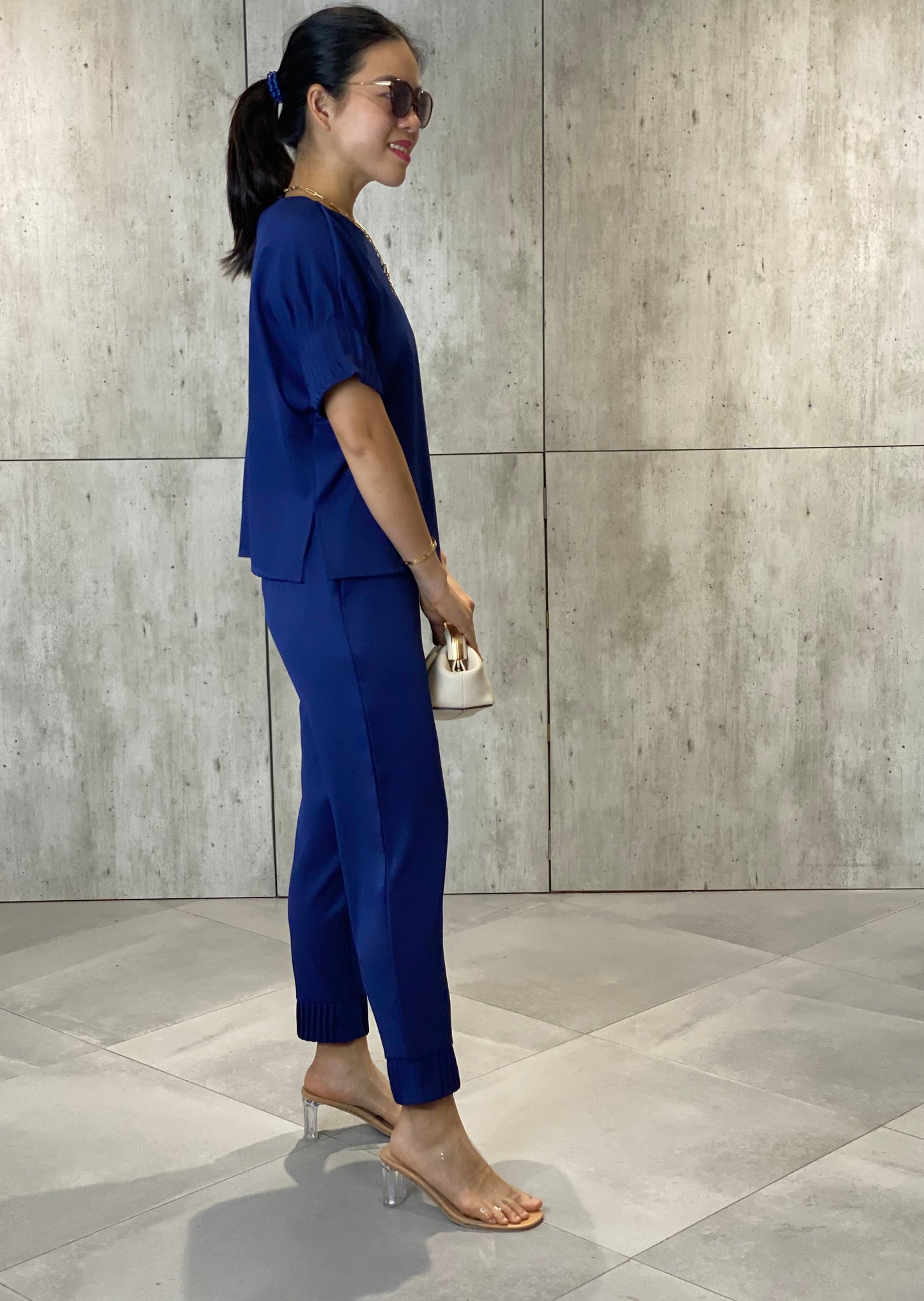 Natalie Pleated Sleeve Top
