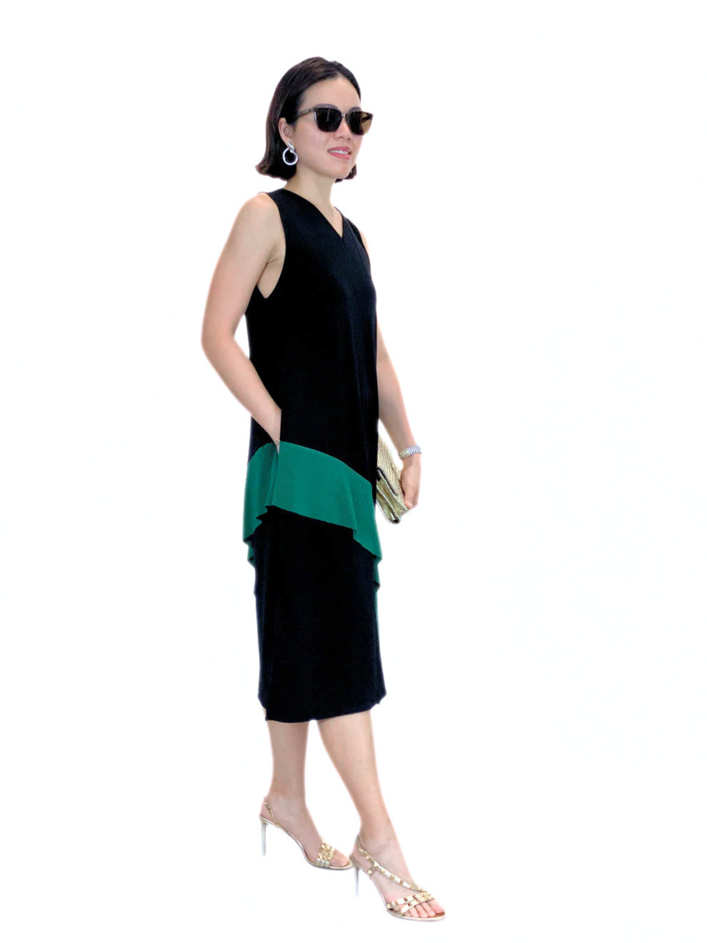 Athena Pleated Accent Dress