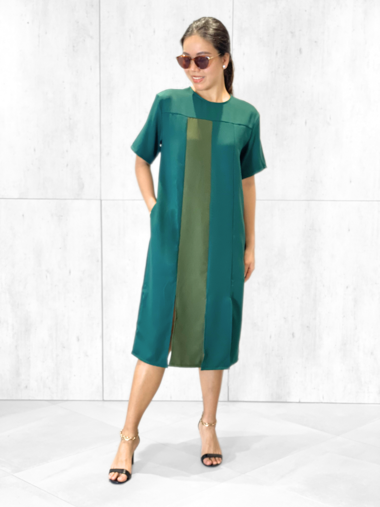 Mitch Sleeve Dress (Sash Included)