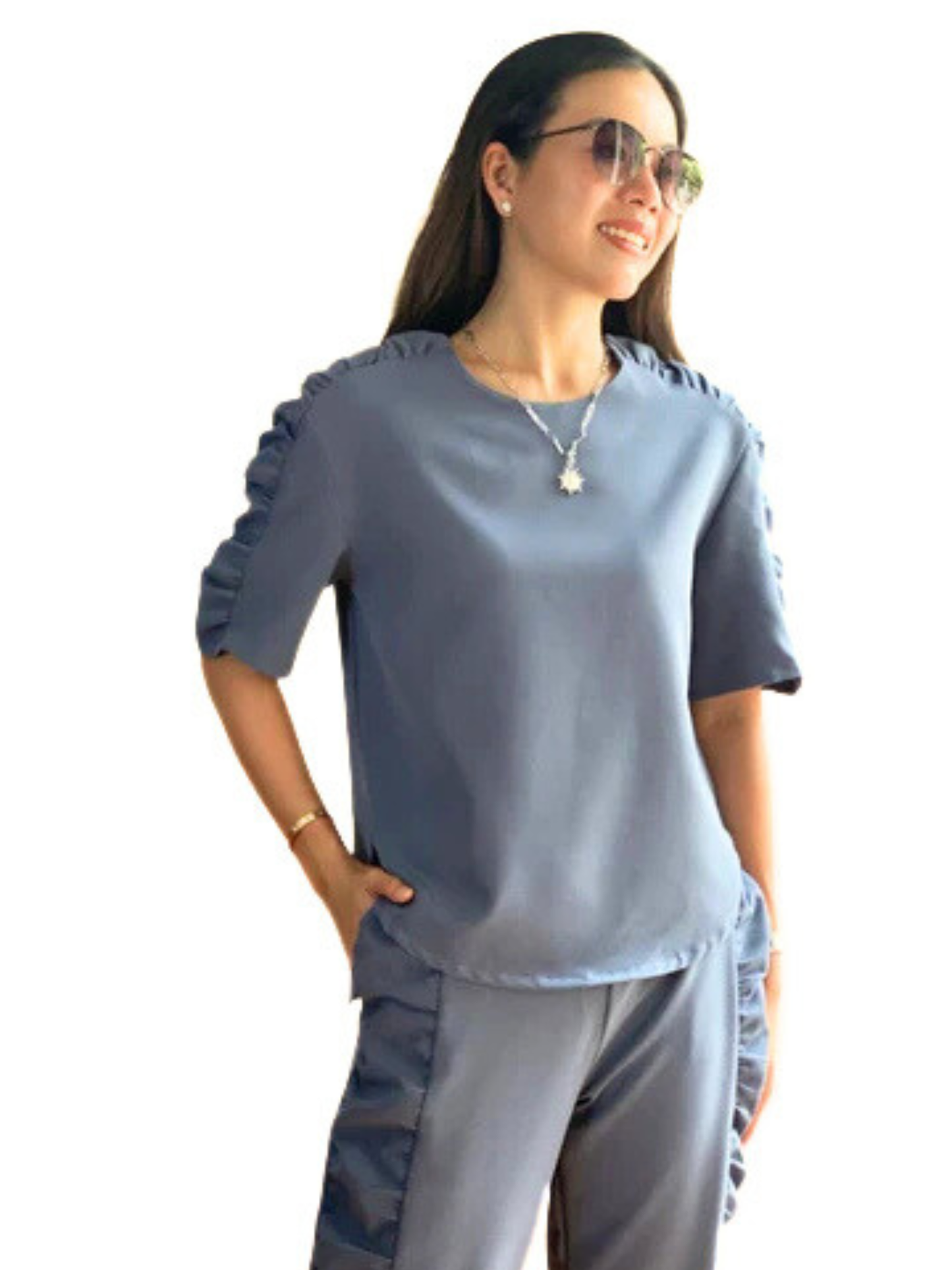 Veronica (Plus Size) Shirred Top