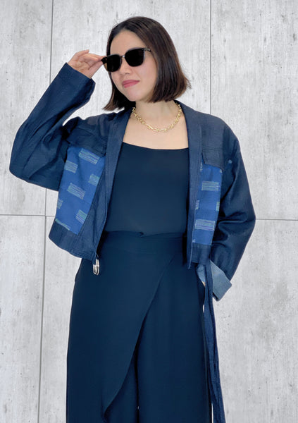 Juliana (Plus Size) Ethnic Denim Jacket