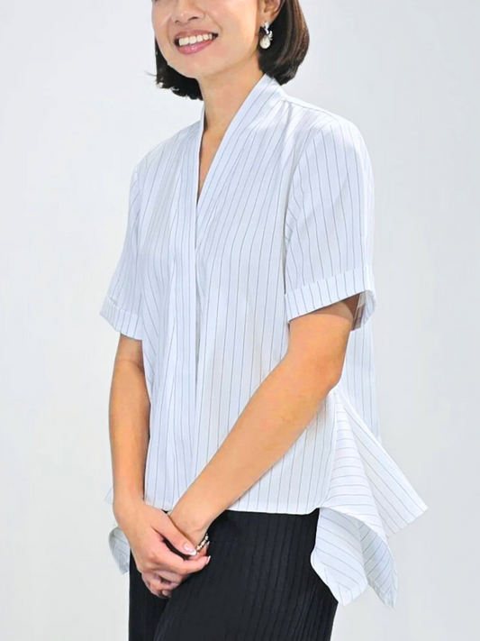 Kira (Plus Size) Pinstripes Top