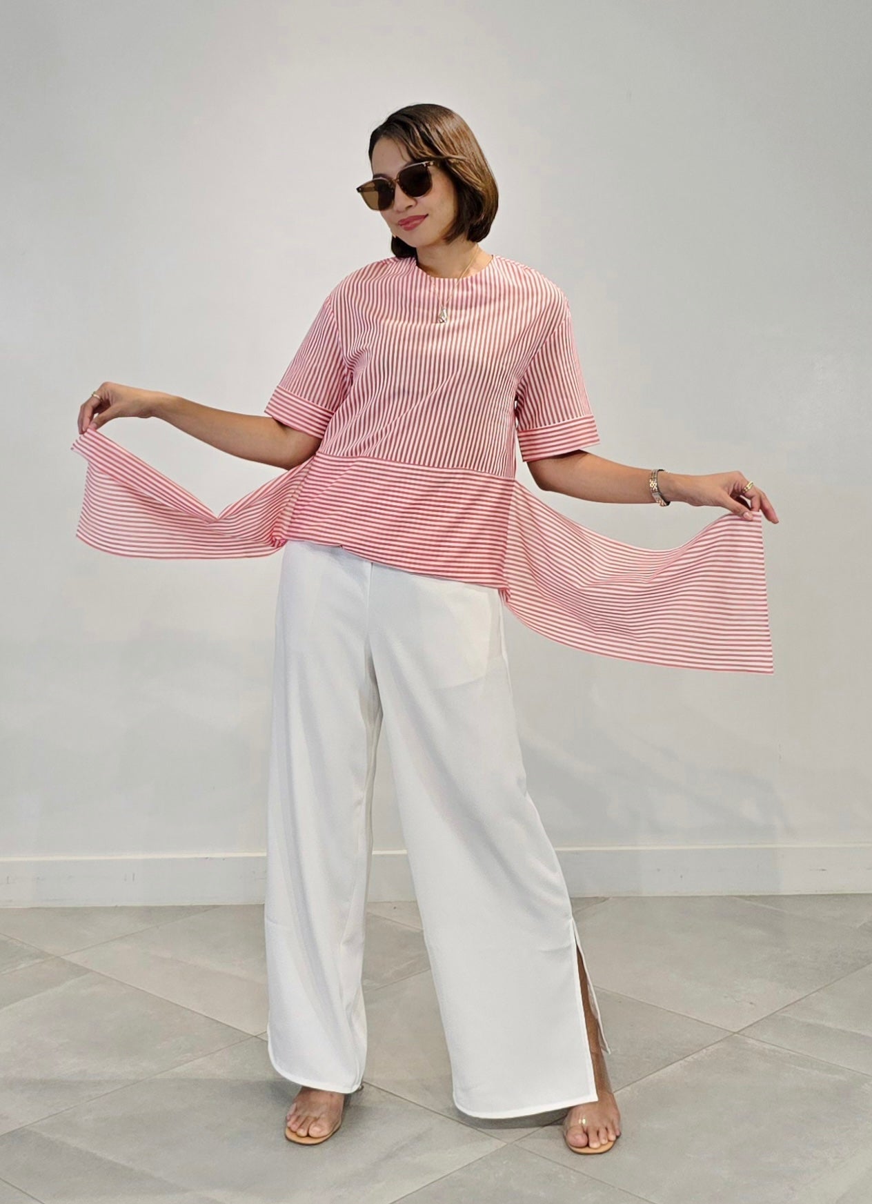 Vanessa (Plus Size) Side Drape Top