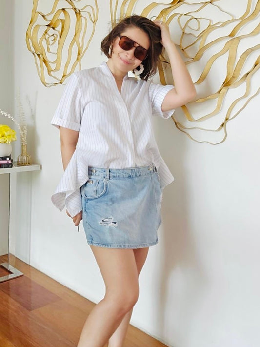 Kira Pinstripes Top