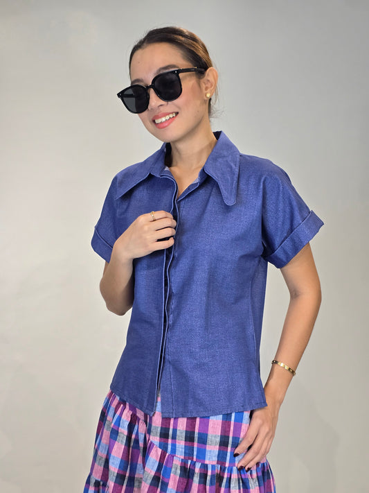 Callie (Plus Size) Polo Top