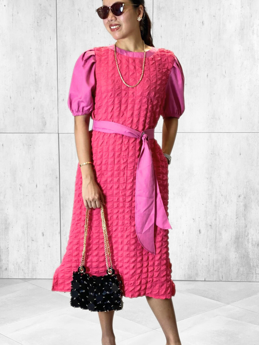 Harley Waffle Dress (Sash Included)