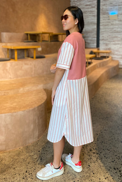 Valentina Waffle Stripes Dress