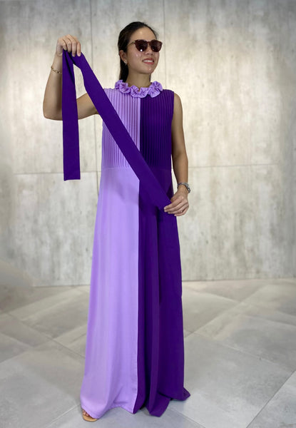 Sicily pleated gown (sash included)