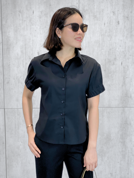 Piera Elasticized Polo Top