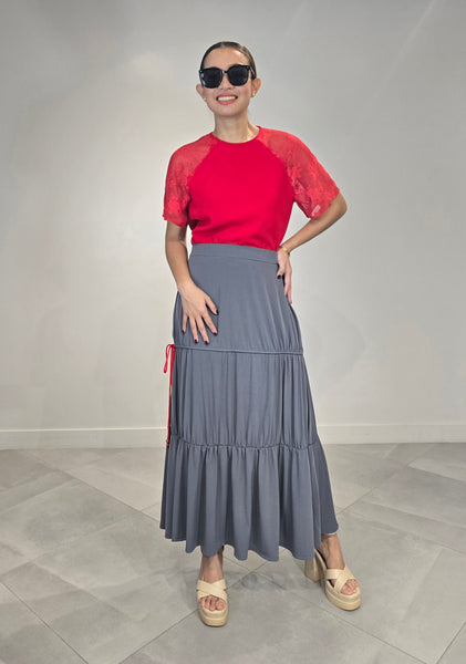 Ritz (Plus Size) String Accent Skirt