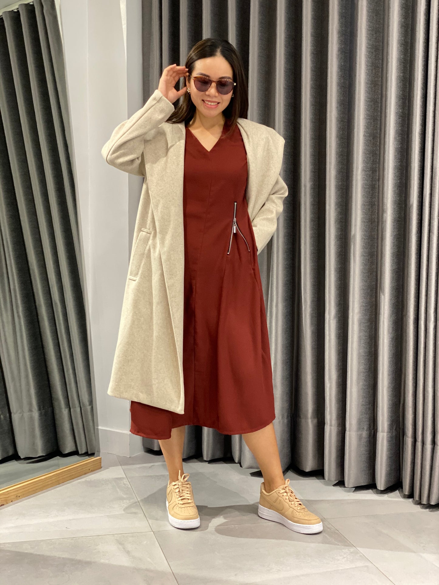 Kristie (Plus Size) Zipper Dress