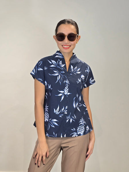 Lara (Plus Size) Zipper Polo Top