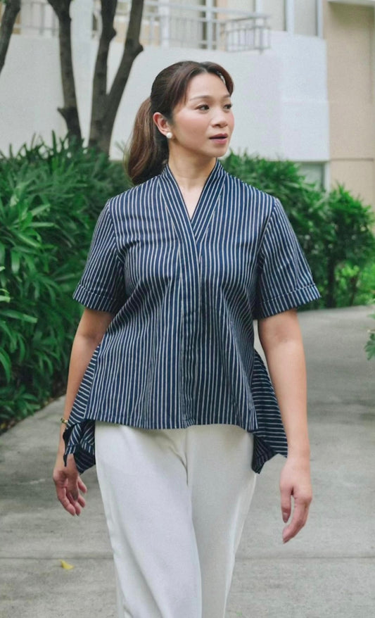 Kira Pinstripes Top