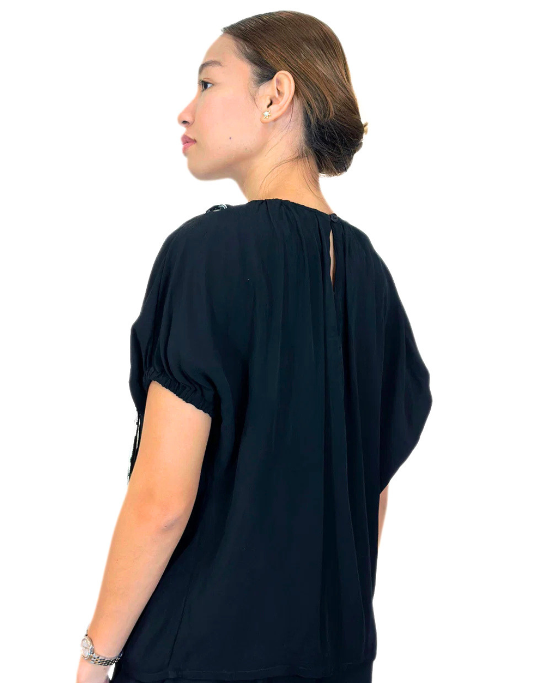Finley Ethnic Ribbon Accent Top