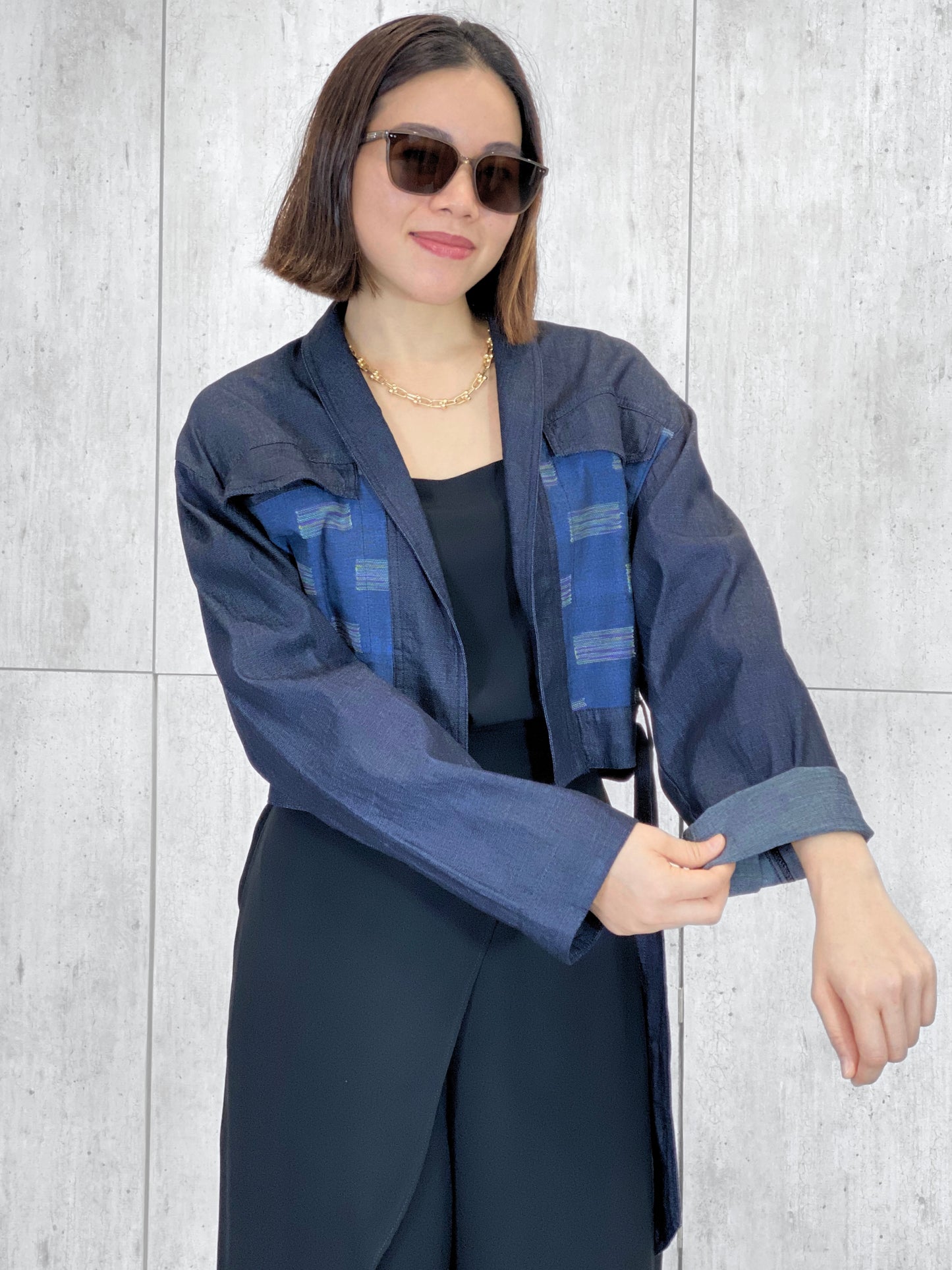 Juliana (Plus Size) Ethnic Denim Jacket