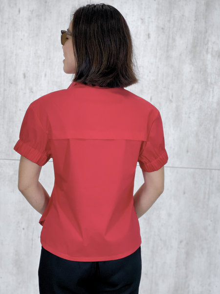 Piera Elasticized Polo Top