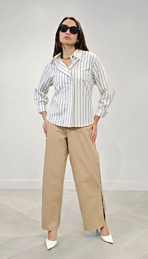 Elise Flap Accent Polo Top