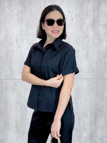 Piera Elasticized Polo Top