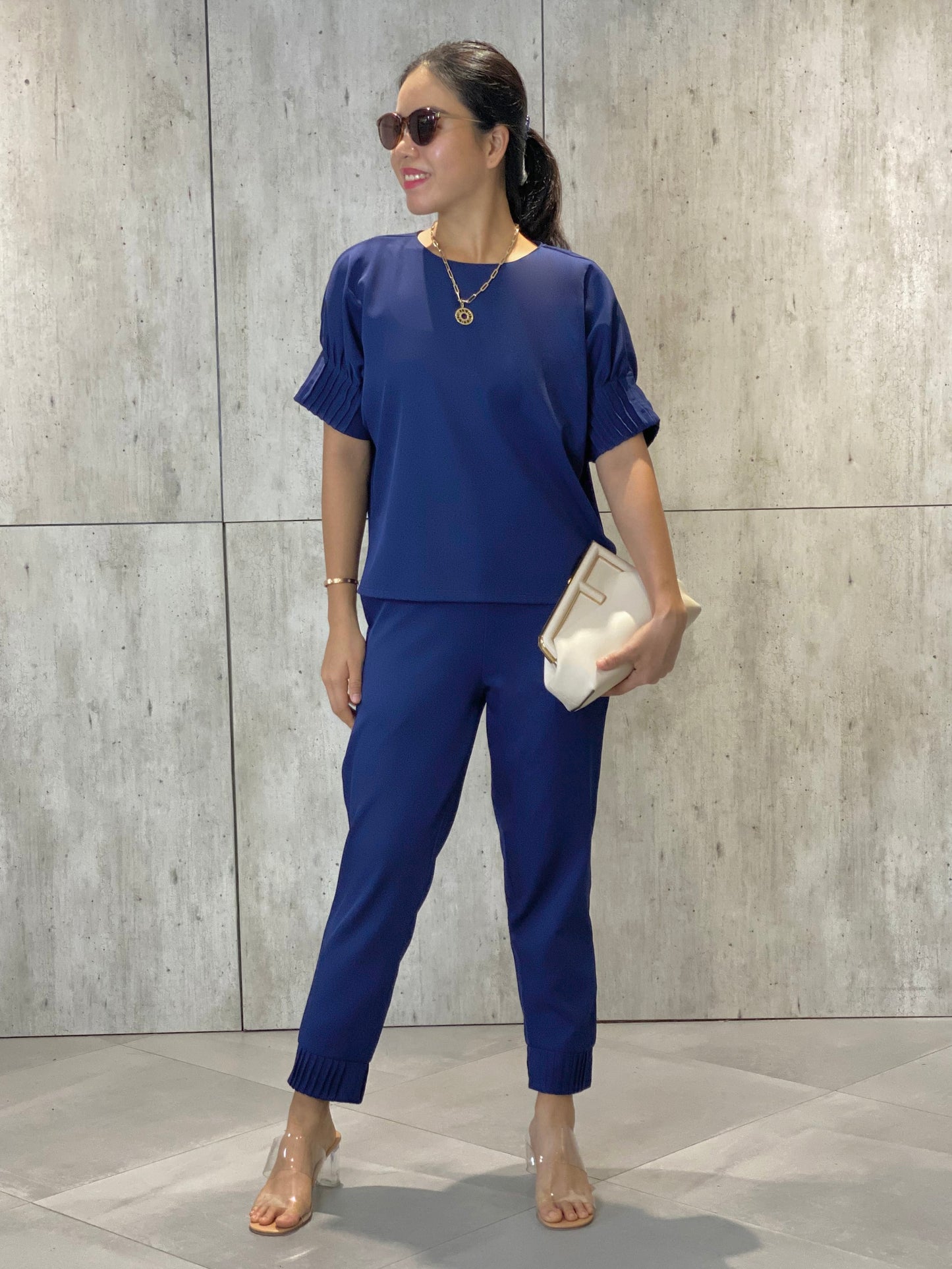 Natalie Pleated Sleeve Top