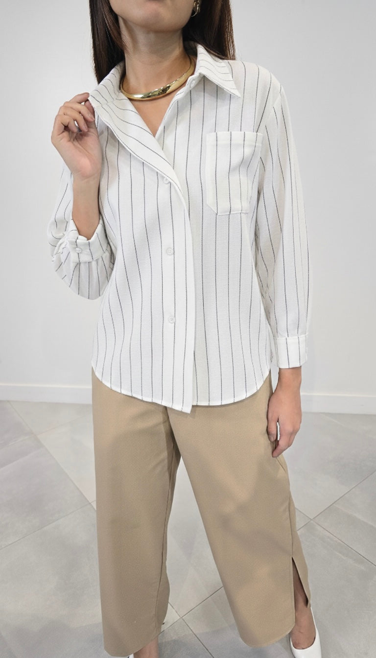 Elise Flap Accent Polo Top