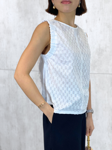 Eliza Elasticized Accent Top