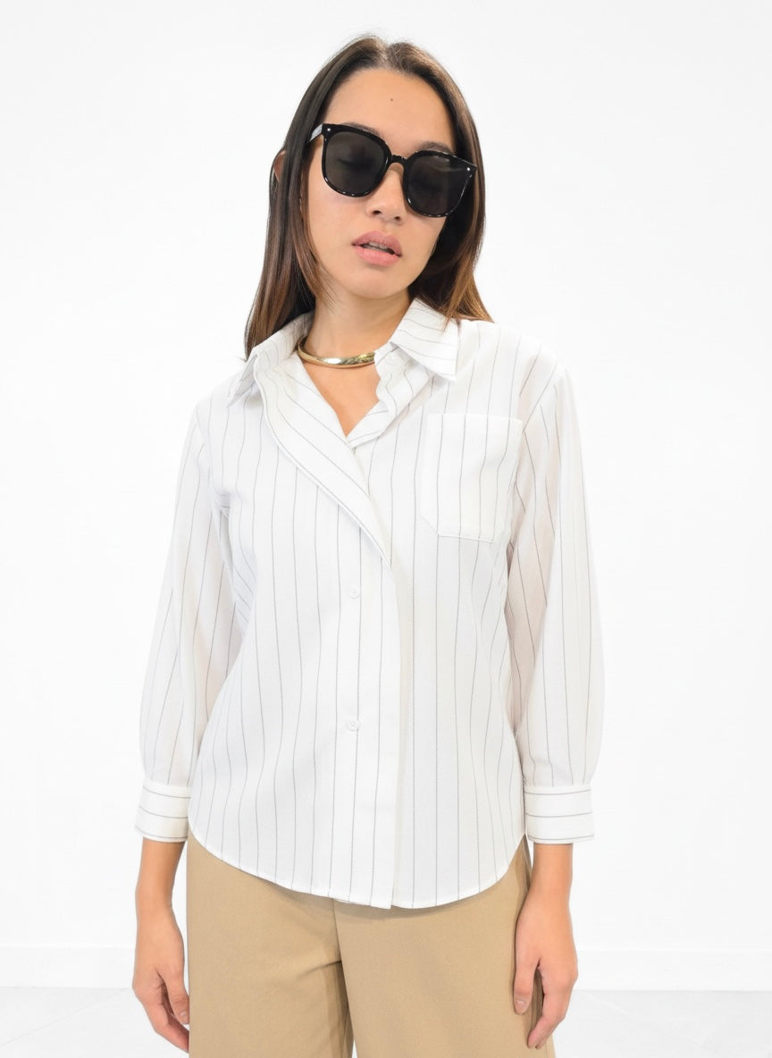 Elise Flap Accent Polo Top