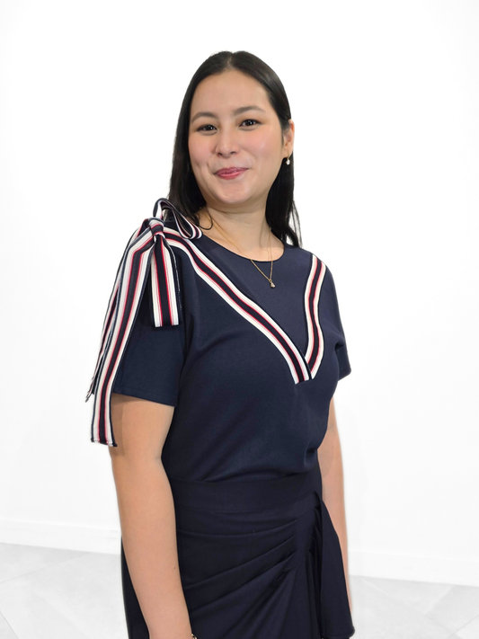 Natalia (Plus Size) Varsity Stripes Top