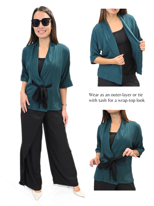 Kitts 2-Way Kimono Top (Sash Included)