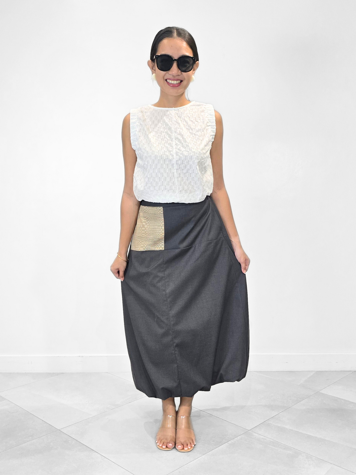 Tracy (Plus Size) Ethnic Semi-bubble Skirt