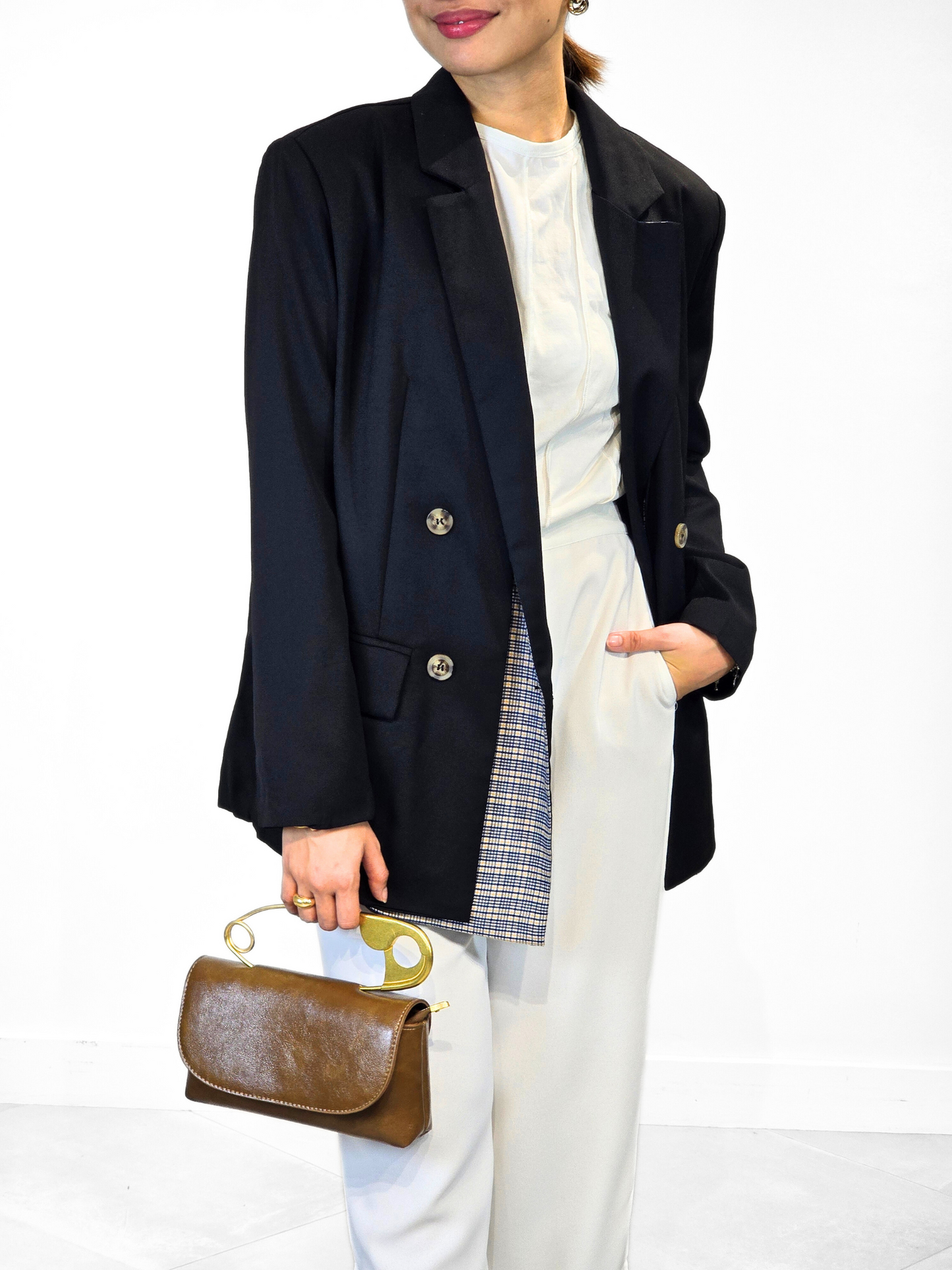 Freya Safety Pin Clutch (with sling strap)