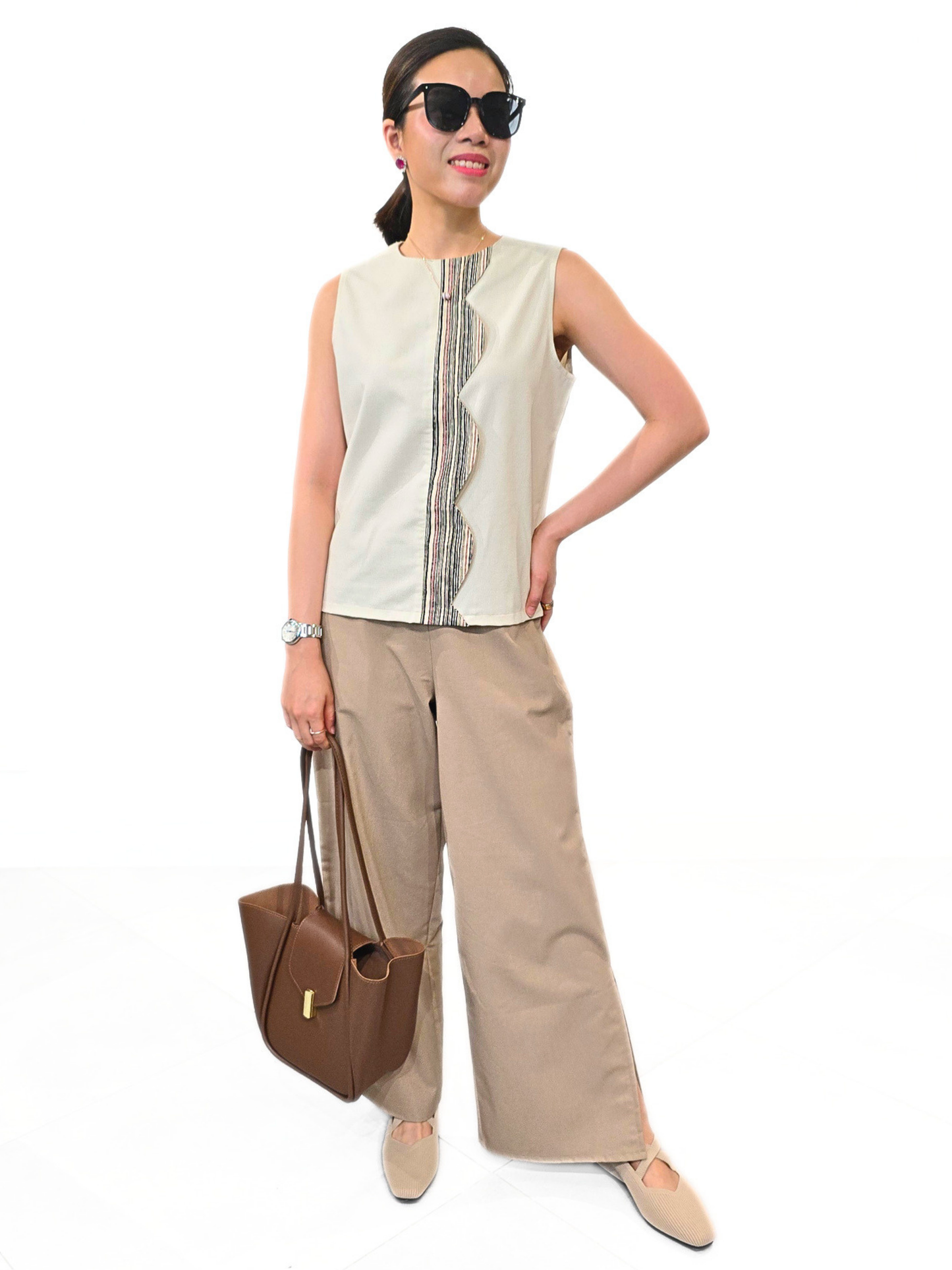 Paloma Ethnic Scallop Top