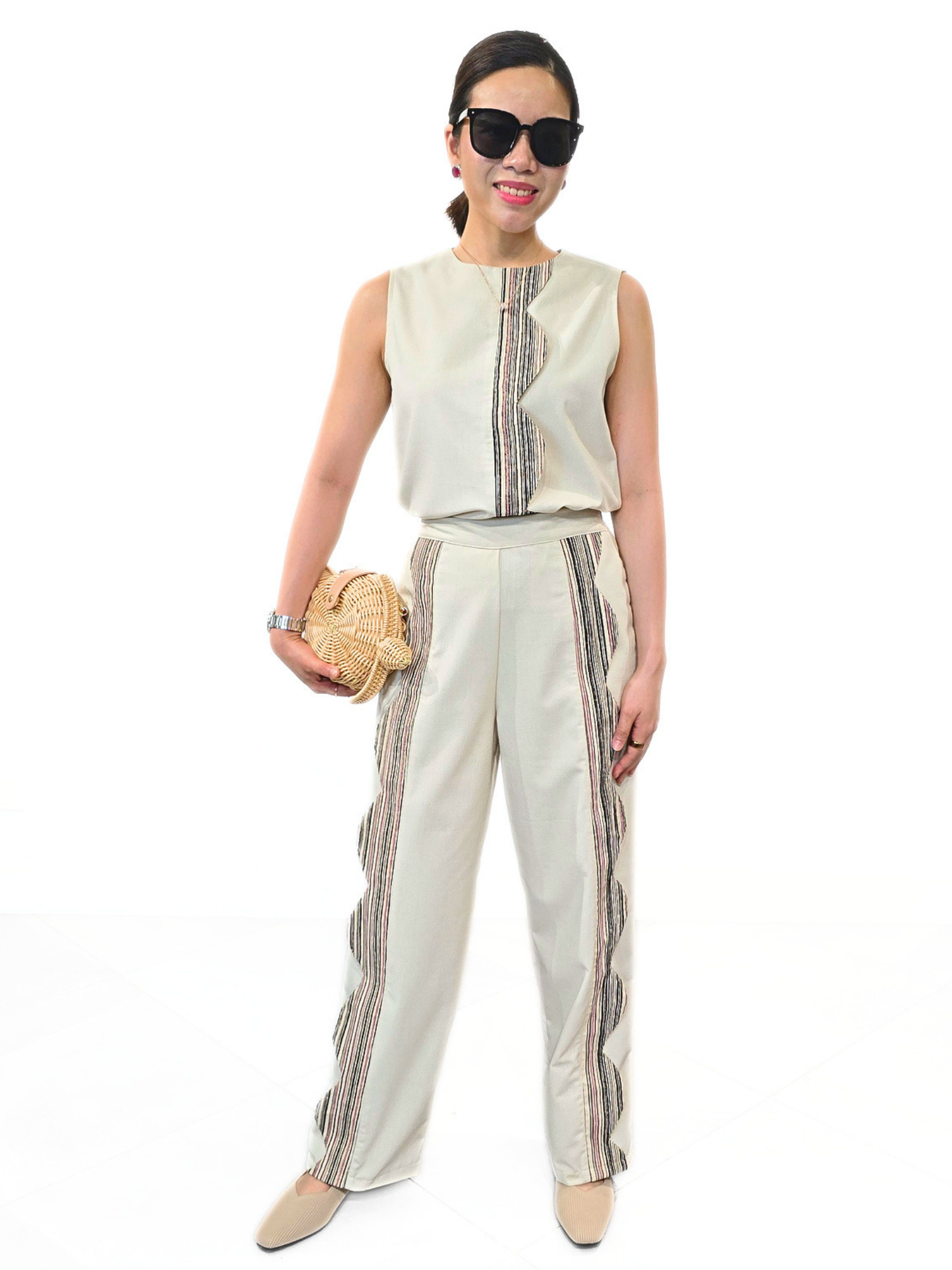 Paloma (Plus Size) Ethnic Scallop Pants