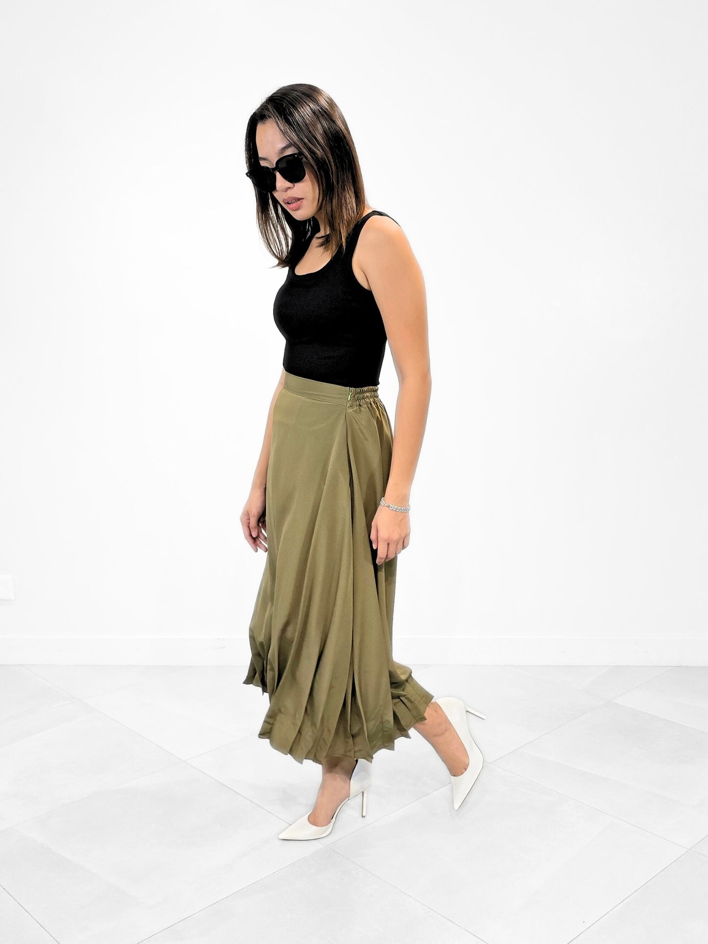 Olsen Pleated Hem Skirt