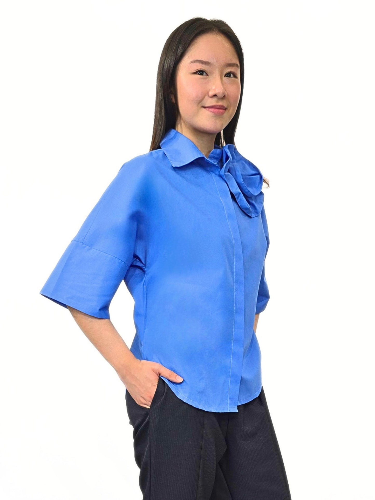 Solane Flower Polo Top