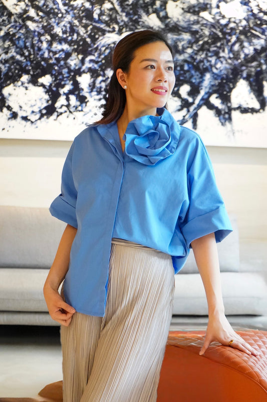 Solane Flower Polo Top