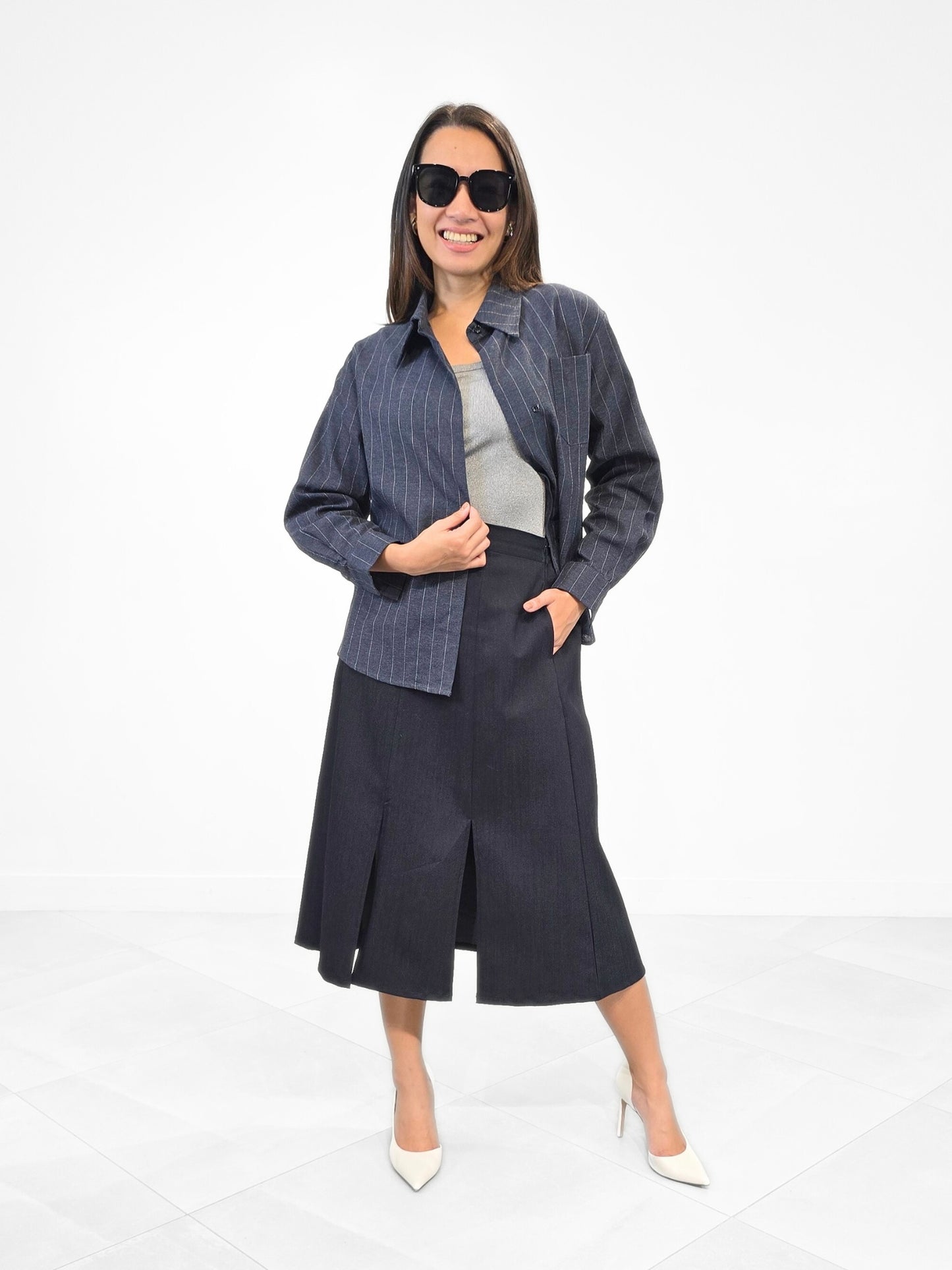 Elise Flap Accent Polo Top