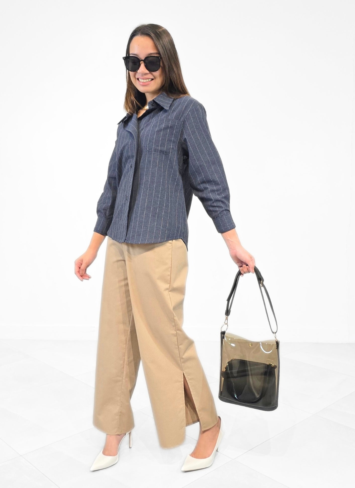 Elise Flap Accent Polo Top