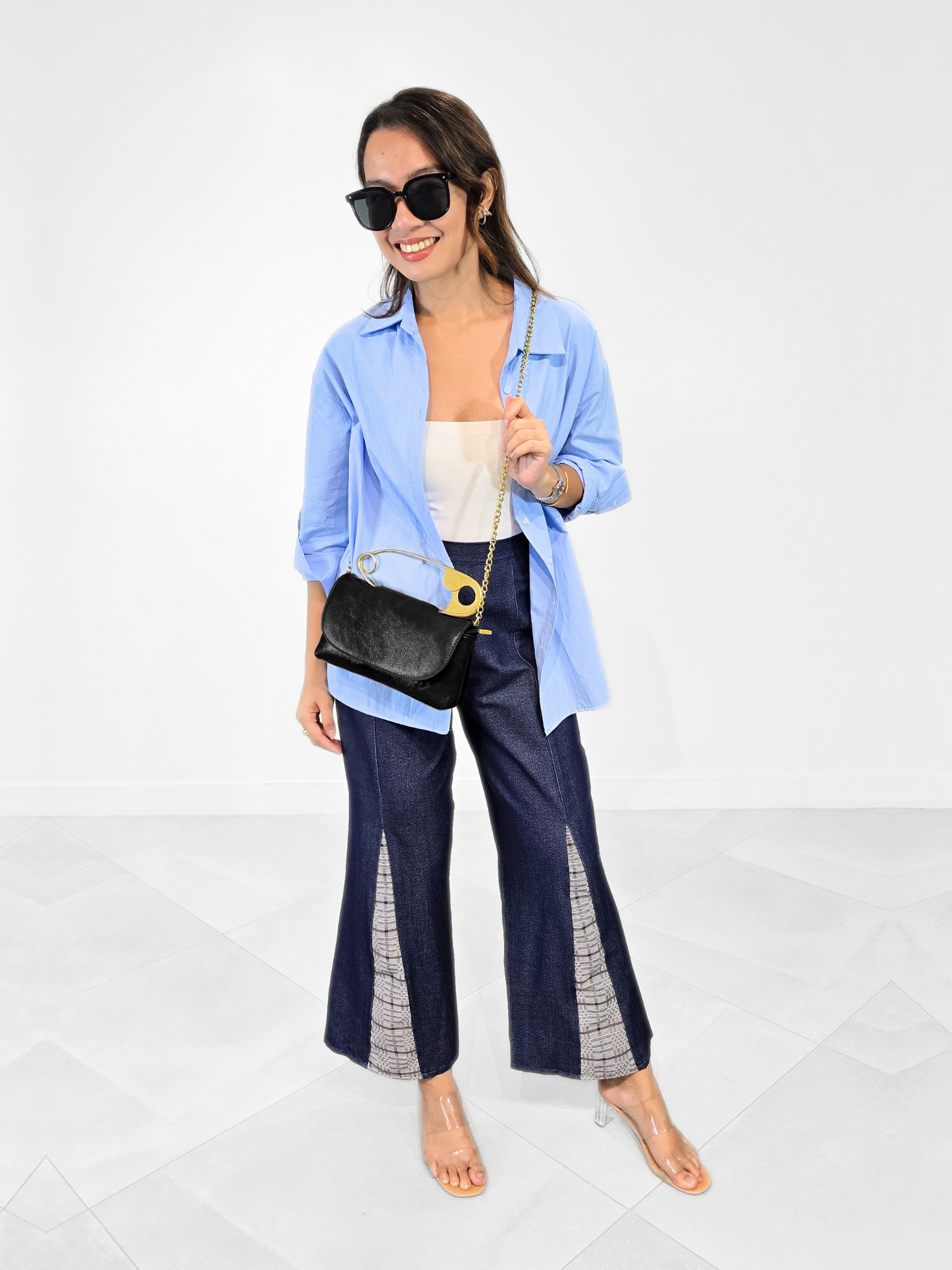 Freya Safety Pin Clutch (with sling strap)