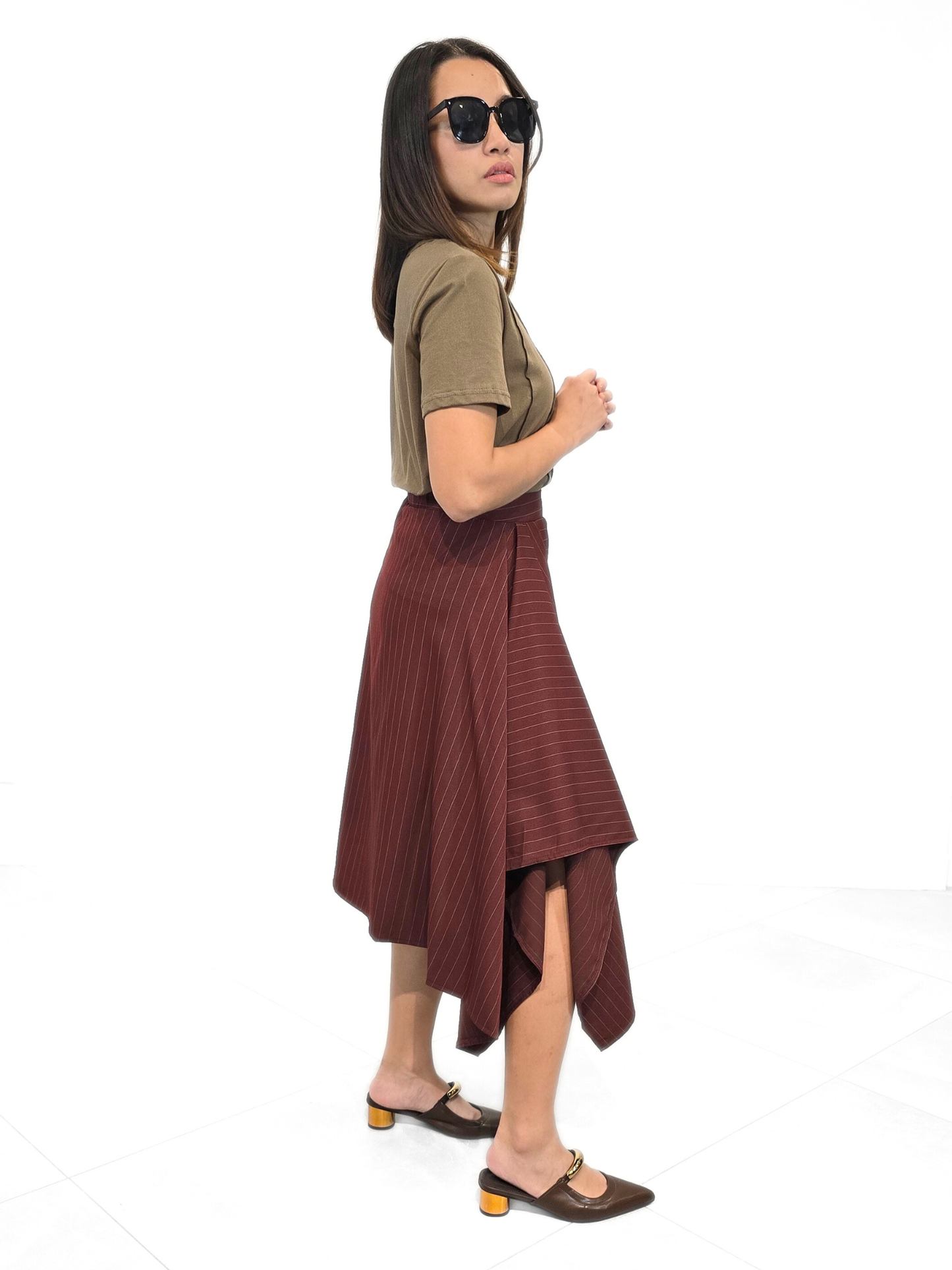 Rica Pinstripe Skirt