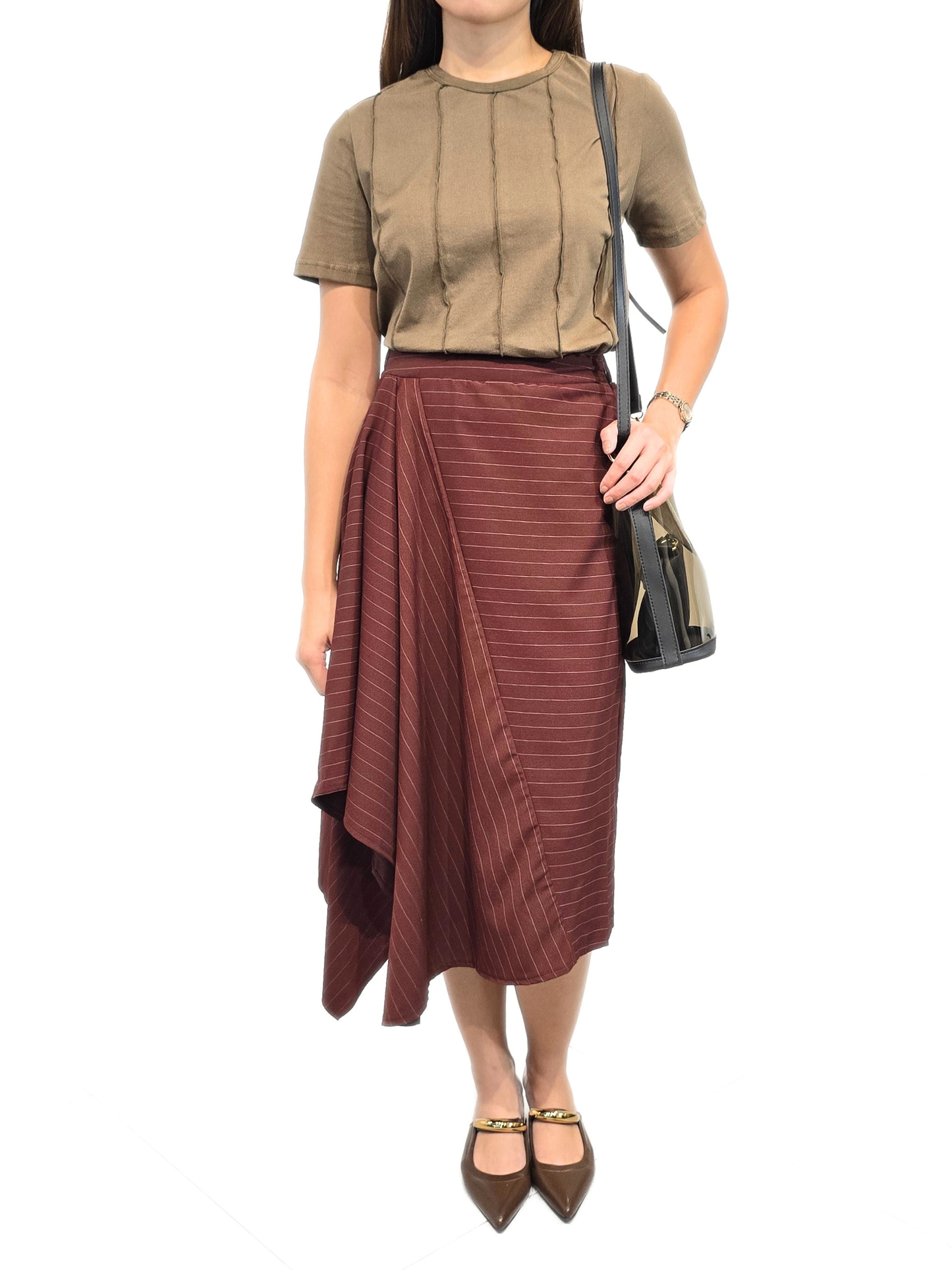 Rica Pinstripe Skirt