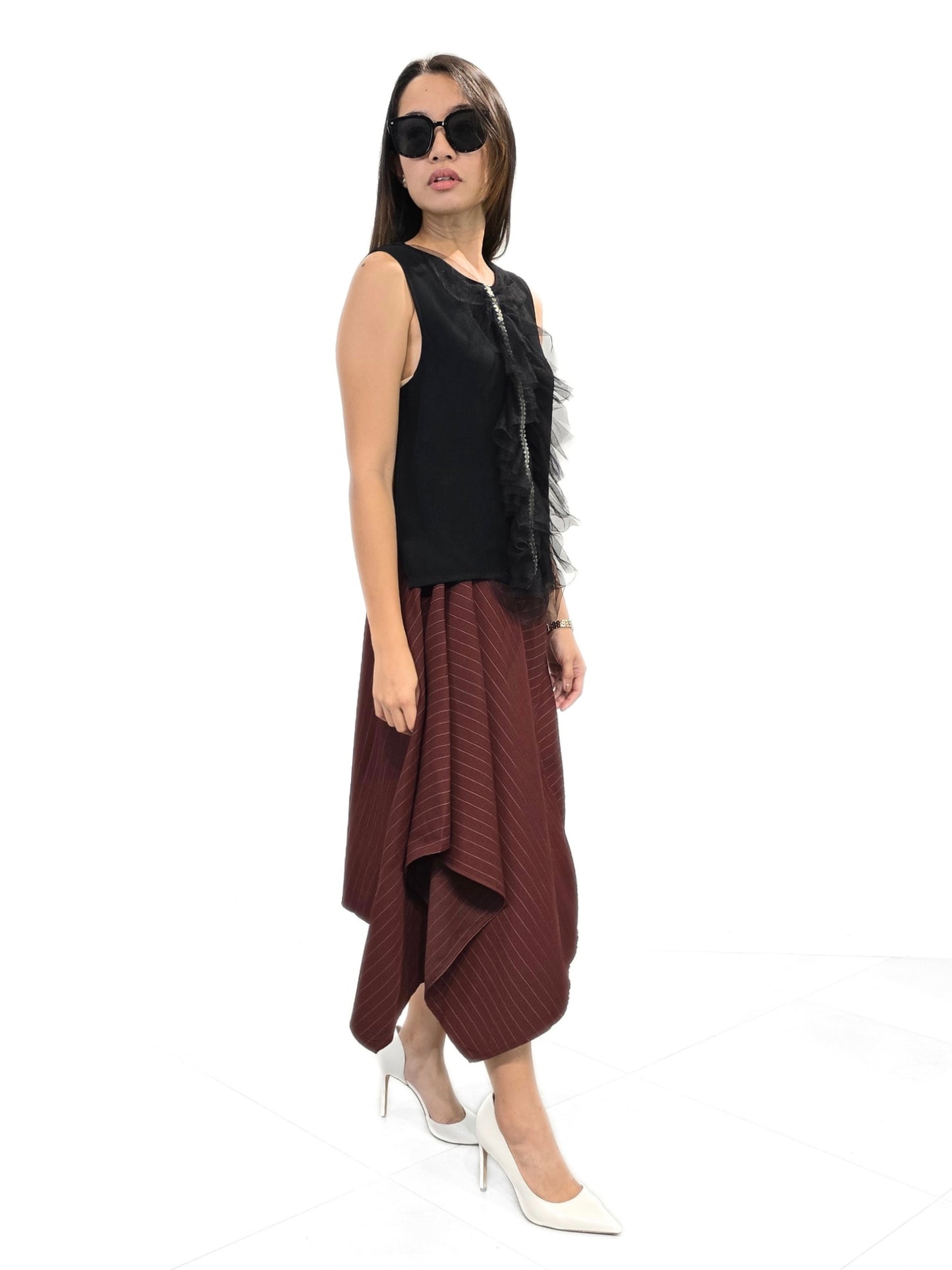 Rica Pinstripe Skirt